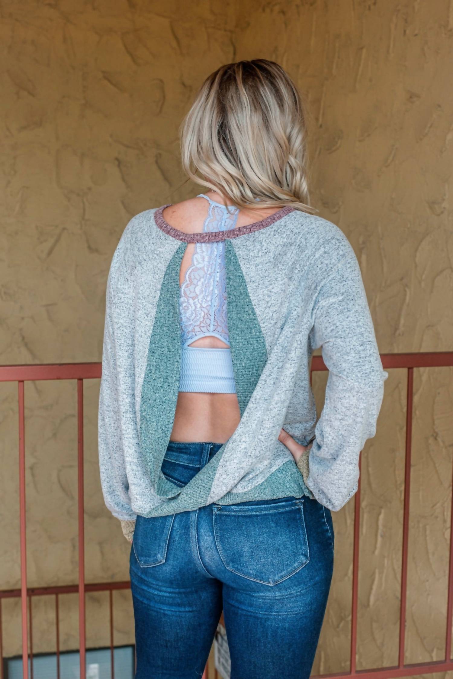 Hem & Thread - Open Back Lounge Sweater Top