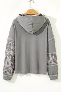 66Disco - Waffle Patchwork Hooded Top