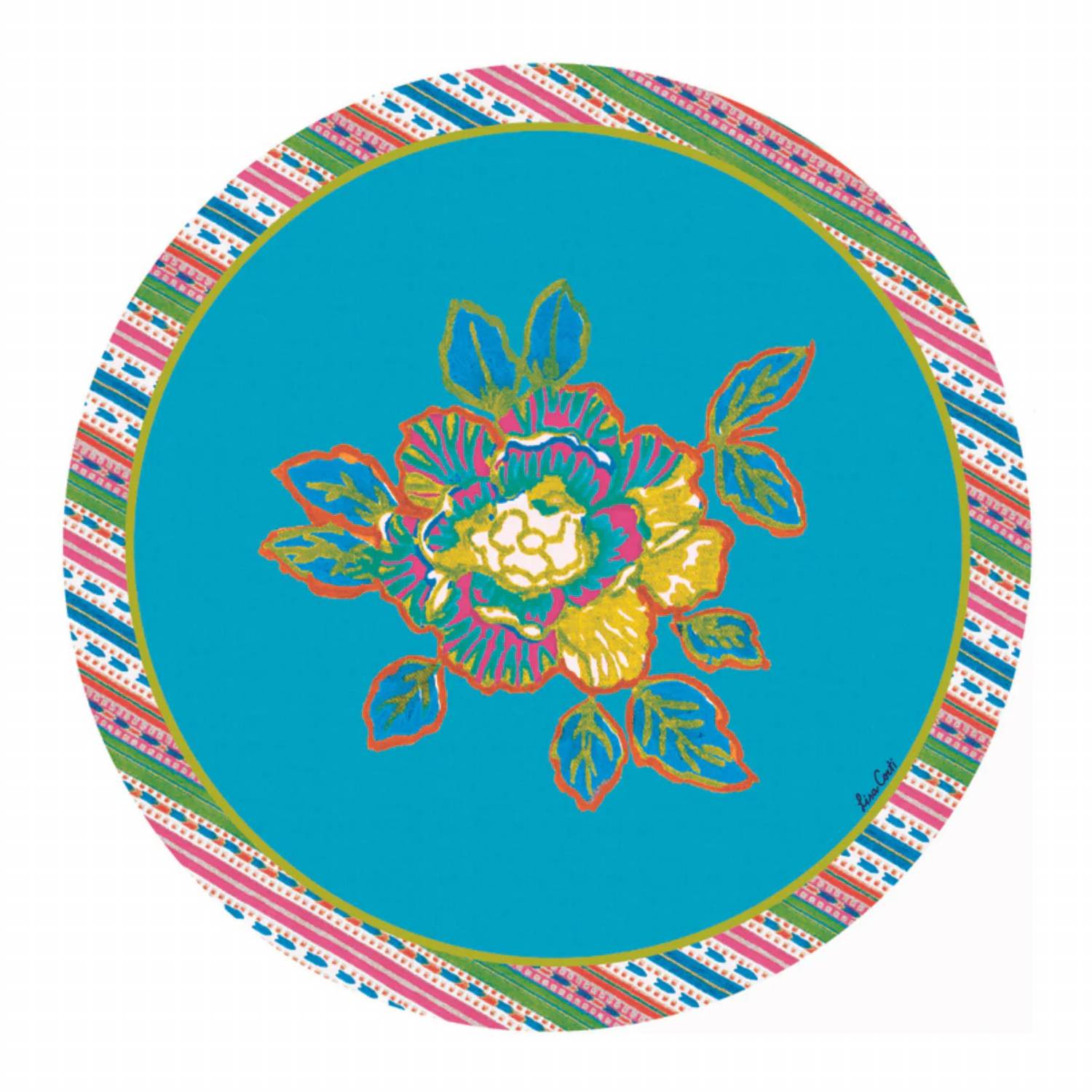 Lisa Corti - English Rose Placemat - Set Of 2