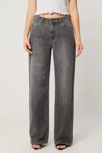 ROLLA'S Kate Mid Rise Baggy Jeans in black stone - women's jeans