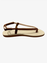 ANCIENT GREEK SANDALS Women's Zoi Flat Sandal in beige tan - women's sandal - detail view