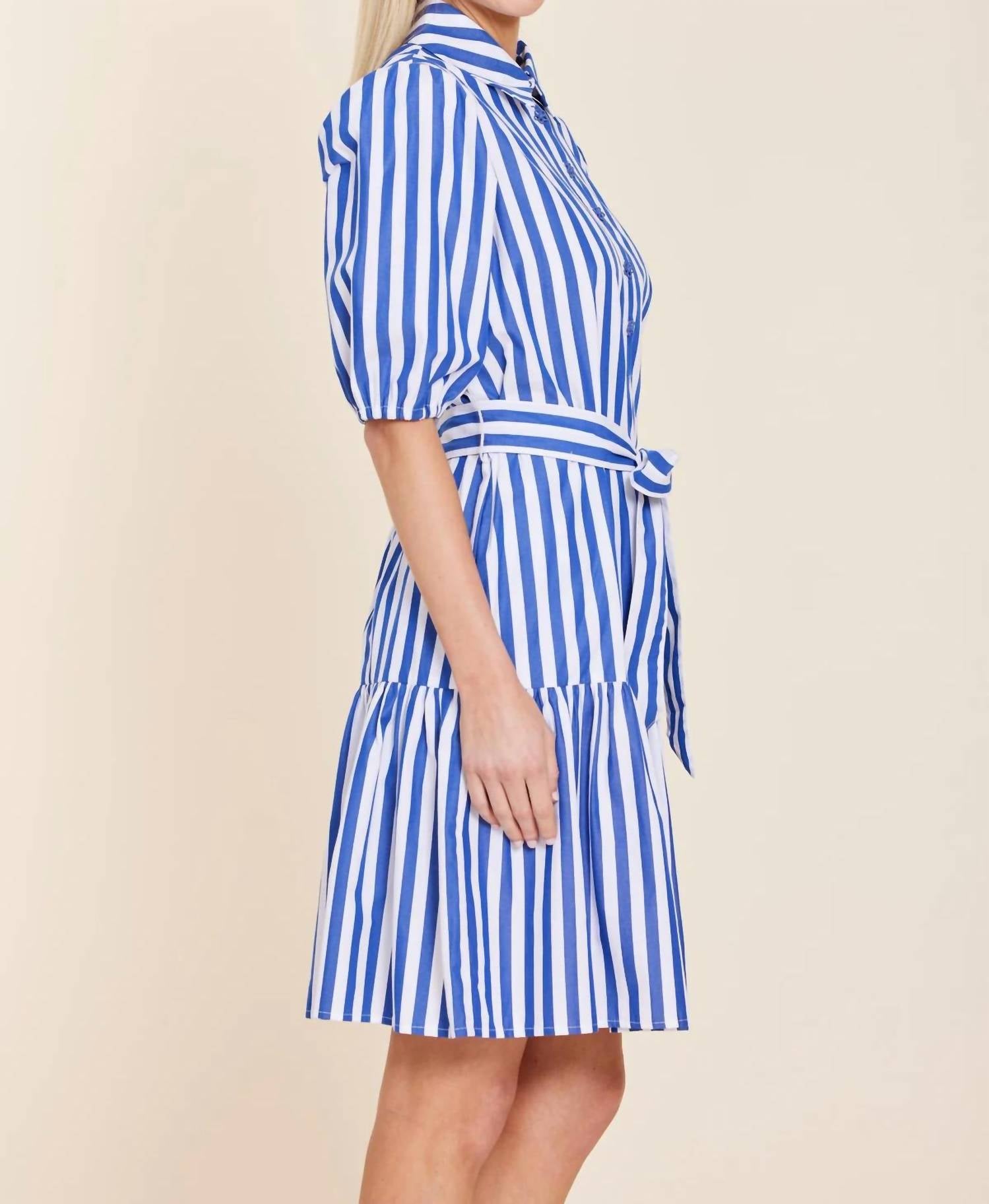 Dolce Cabo - Belted Stripe Dress