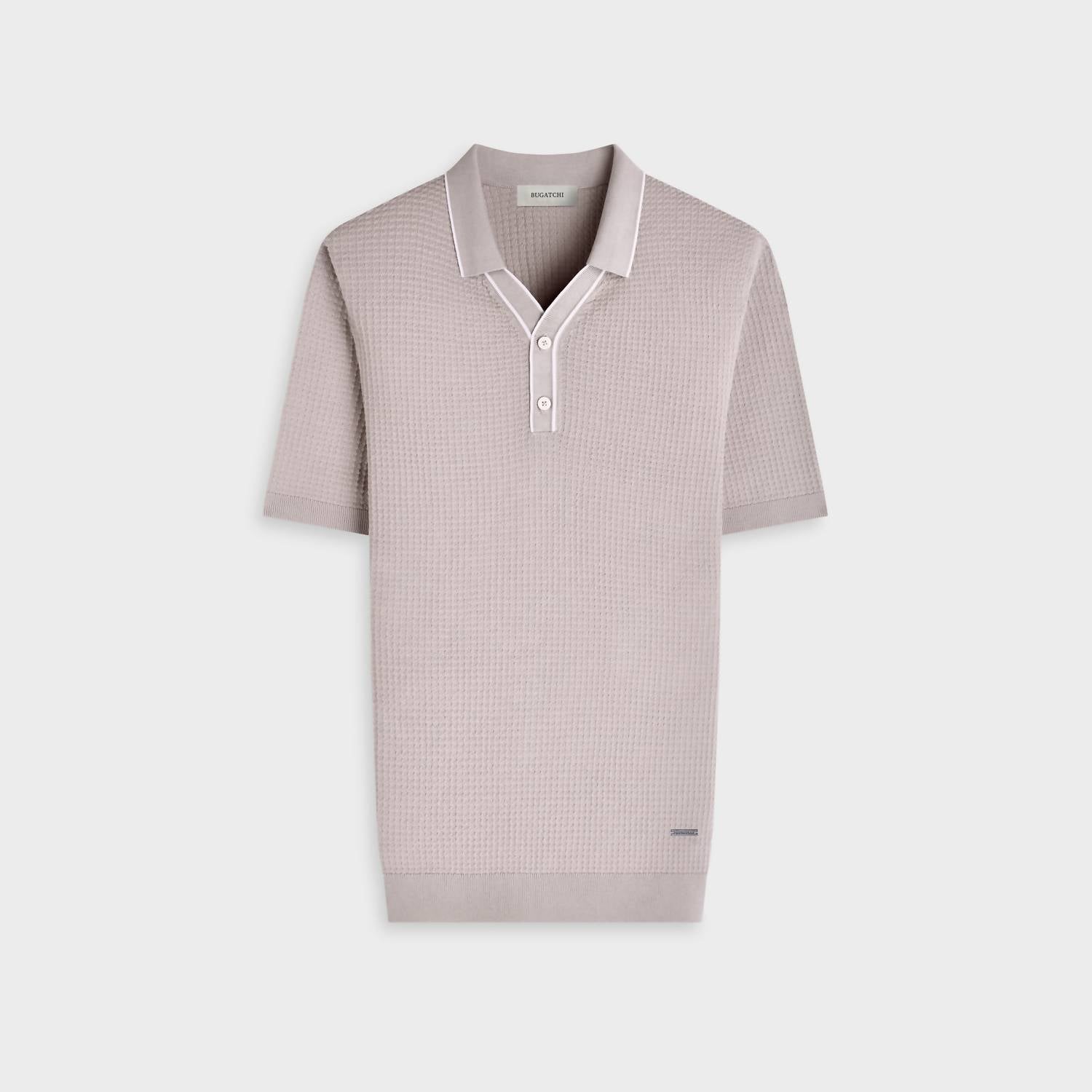 Bugatchi Uomo - Men's Waffle Knit Johnny Collar Short-Sleeve Sweater