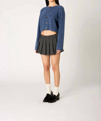 NIA Lisa Sweater in dusk - women's cardigan - detail view