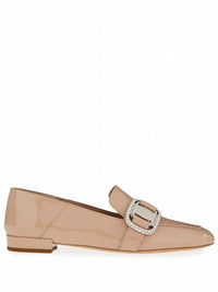 Salvatore Ferragamo Women's Vara Patent Leather Chain Loafers in beige 1 - women's flats