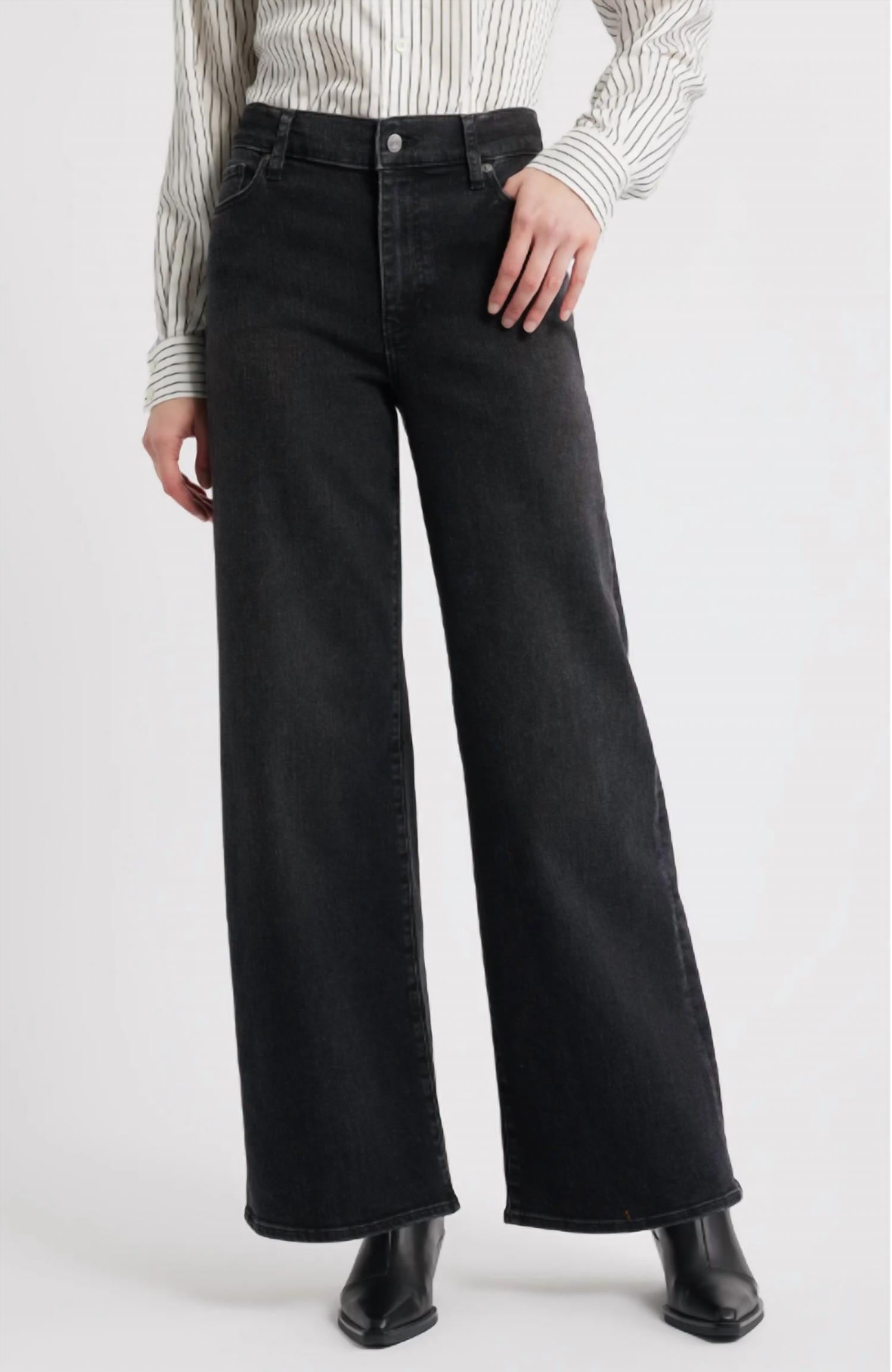 FRAME Le Slim Palazzo Jeans in meteor - women's jeans