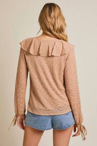 Gilli - Kyle Ruffle Detail Long Sleeve Top
