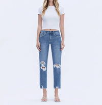 Lovervet - High Rise Boyfriend Distressed Jeans