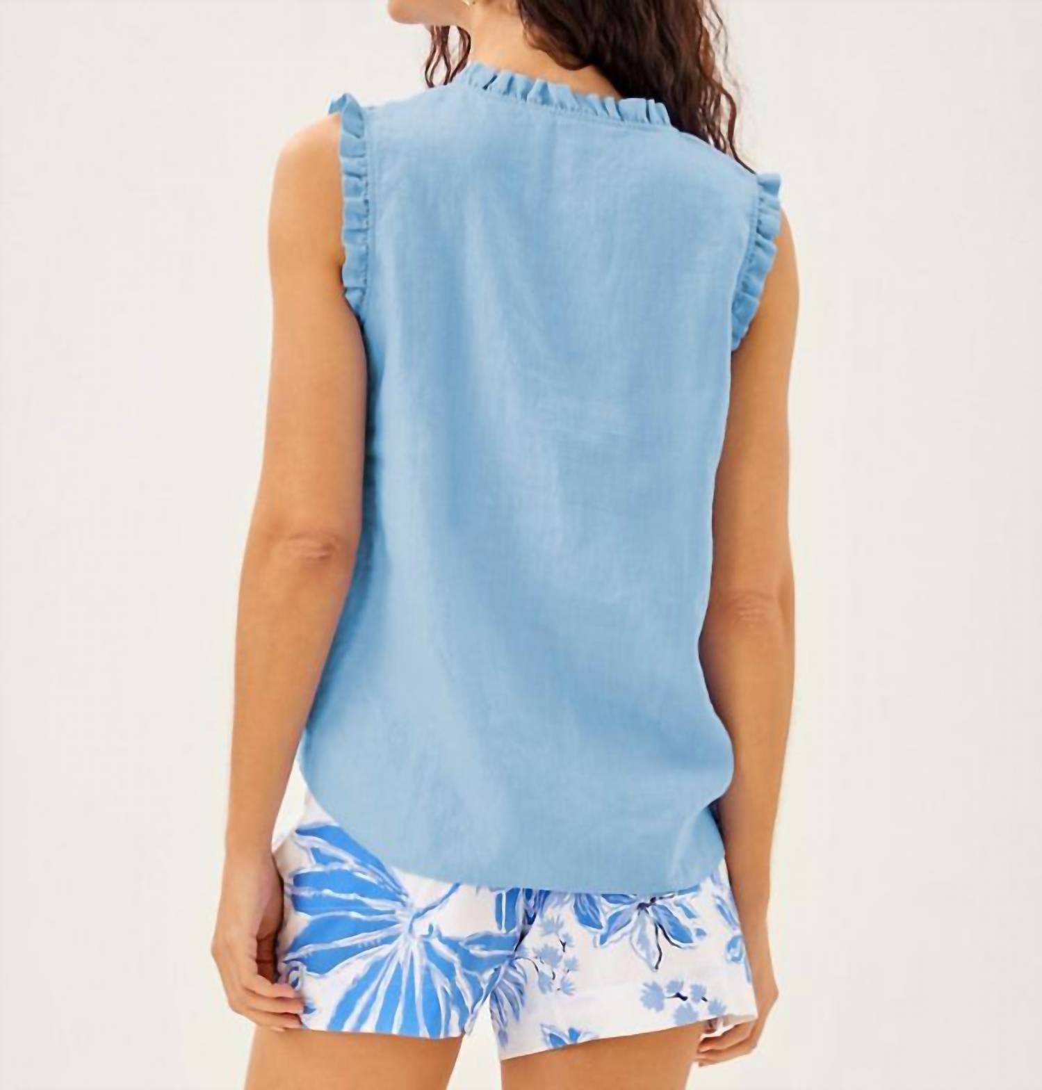 Lilly Pulitzer - Kavalla Sleeveless Ruffle Top