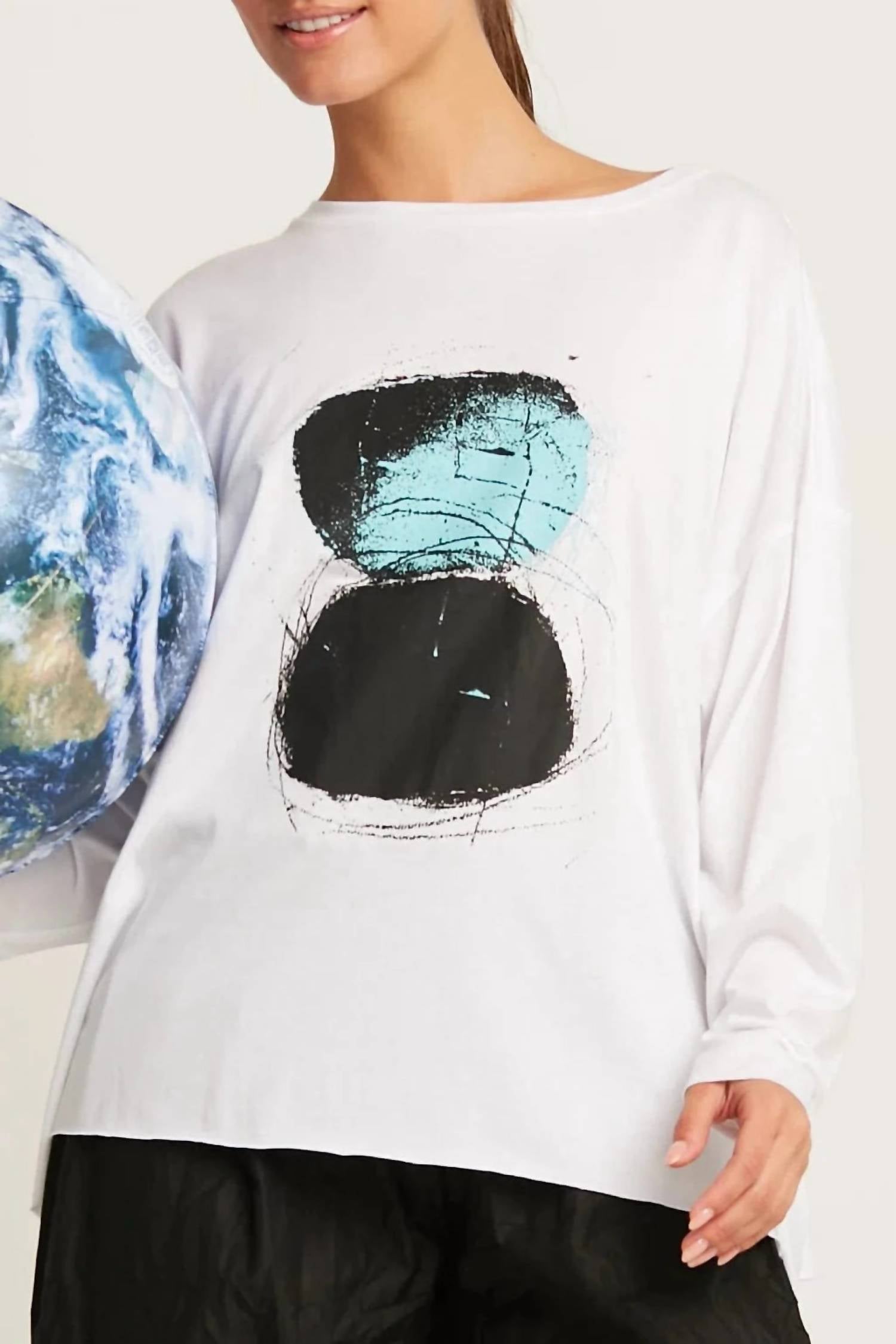 Planet By Lauren G. - Pima Cotton Luna Luxury Boxy Tee