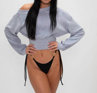 Sierra Hotel Hoodies - Delta Asymmetrical Top - Terry Collection