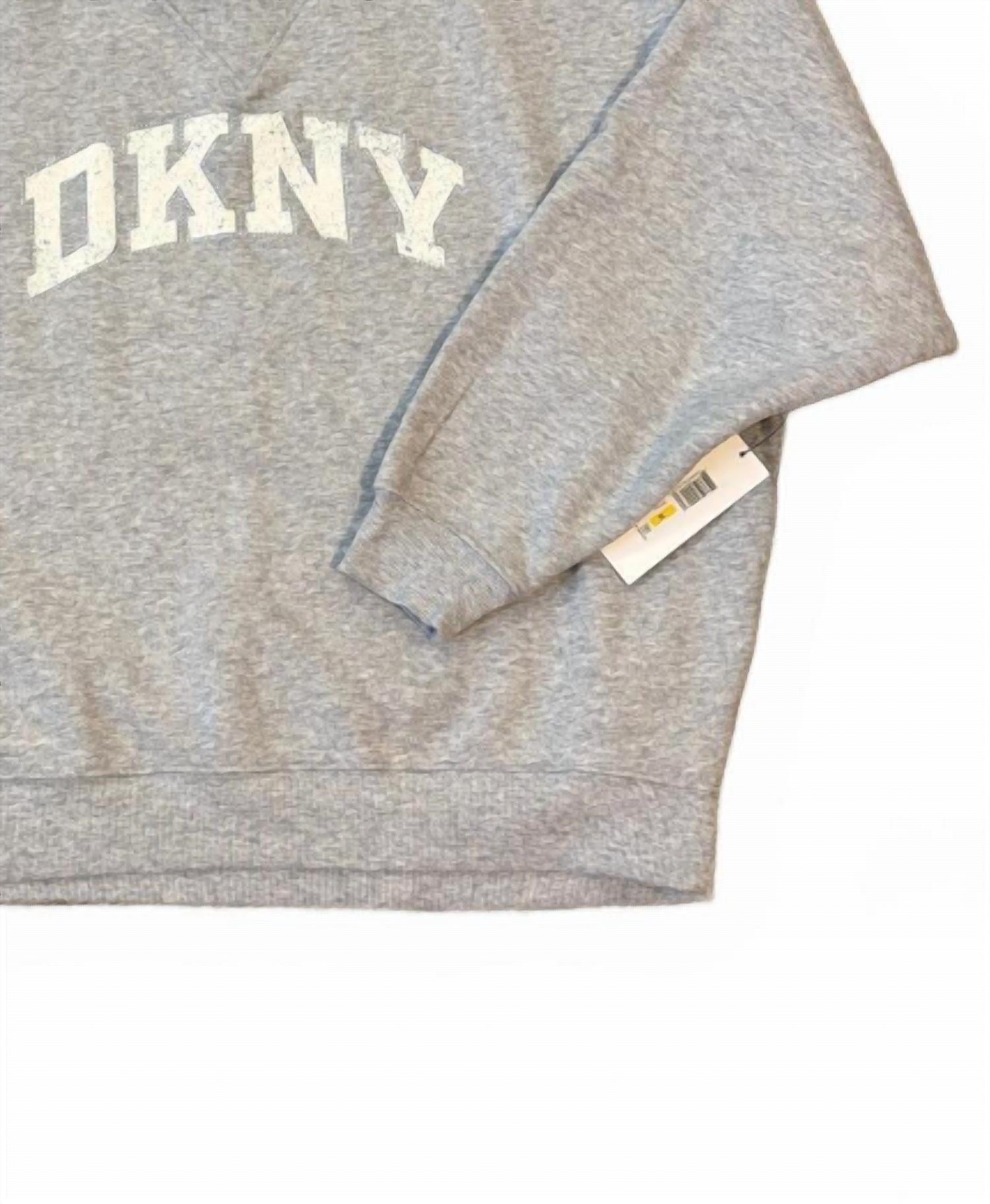 Dkny - Women's Exploded Rhinestone Varsity Logo Sweatshirt