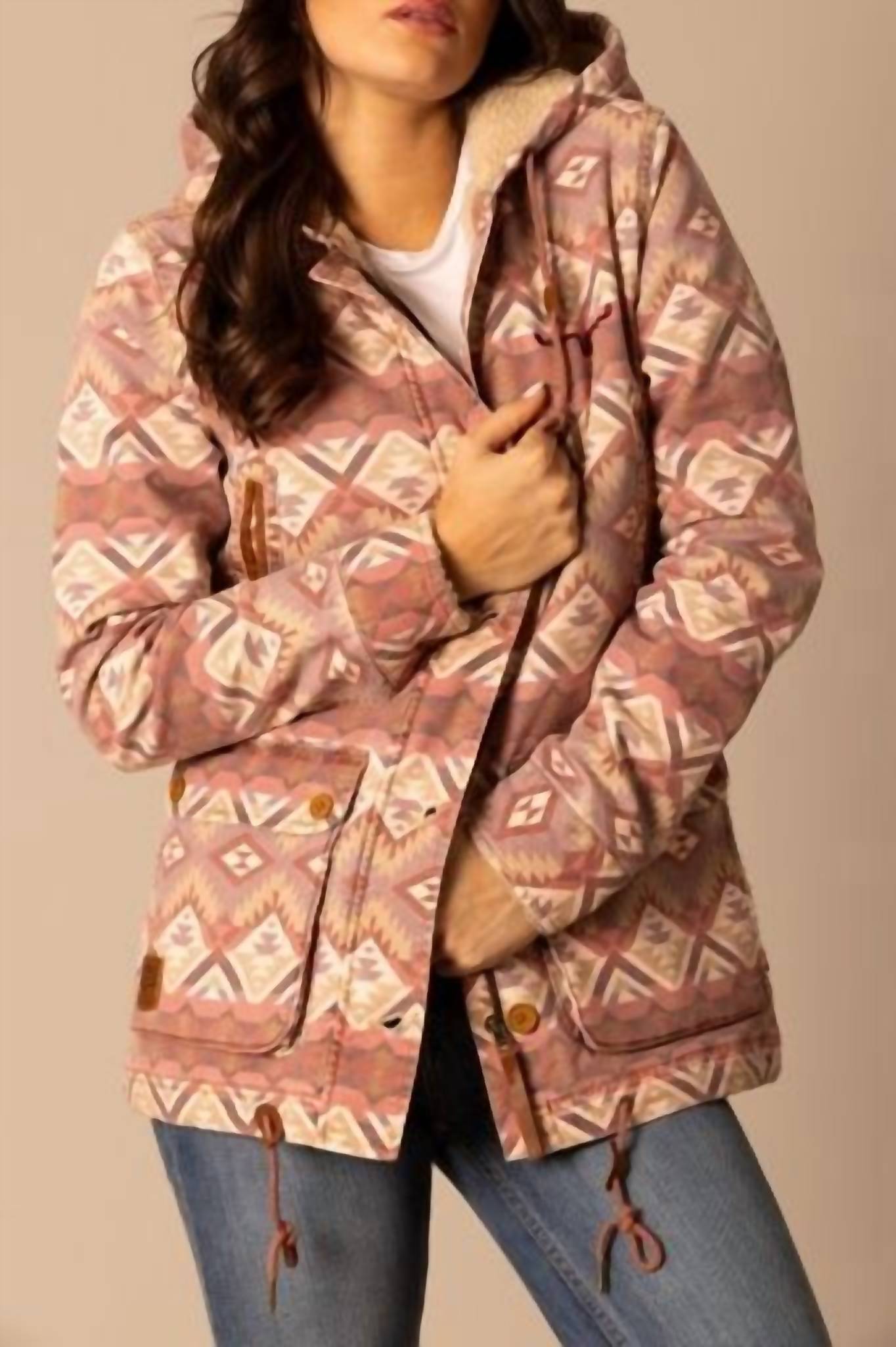 Kimes Ranch Women's Awa Jacket in mauve - women's jacket - detail view