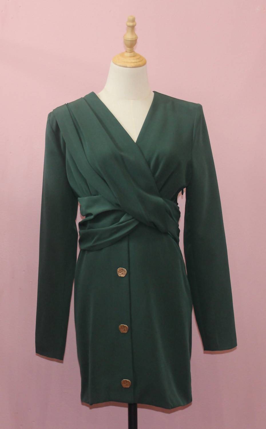 Just Me Women's Office To Date Dress in green - women's dress