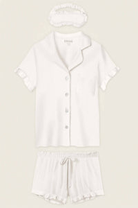 Pj Salvage - Pointelle Essentials Ivory 3-Piece Shorts Set