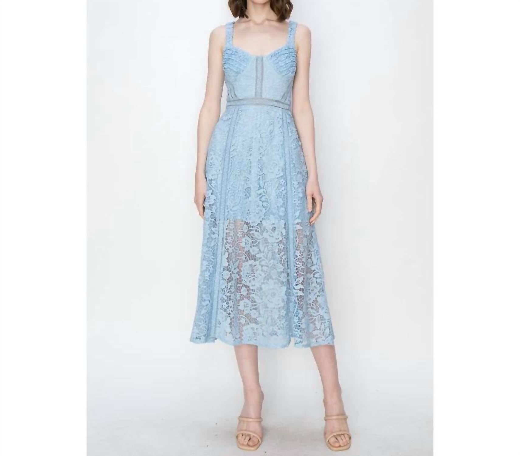 Ina Fashion - Floral Lace Midi Dress