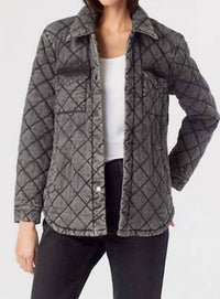 J. Society - Denim Quilted Shirt Jacket
