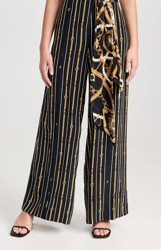 Camilla - Scarf Belt Wide Leg Pants