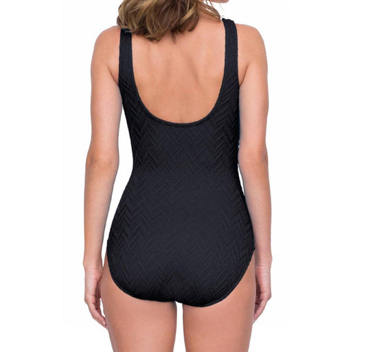 Gottex - Textured Surplice One Piece Swimsuit