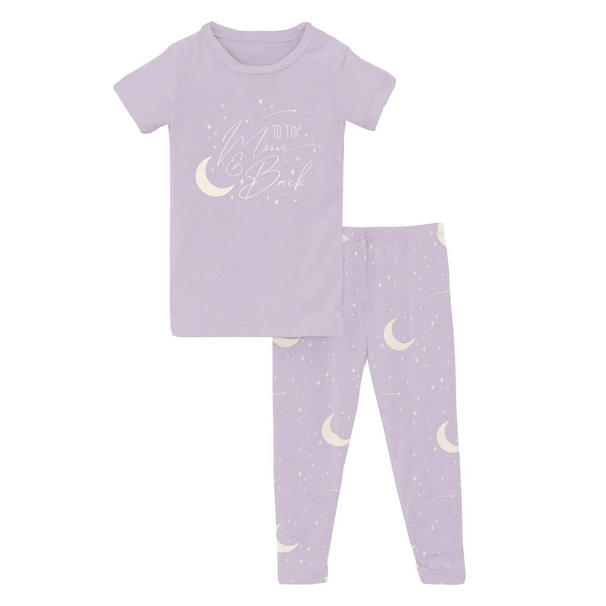 Kickee - Kids' Short Sleeve Graphic Tee Pajama Set