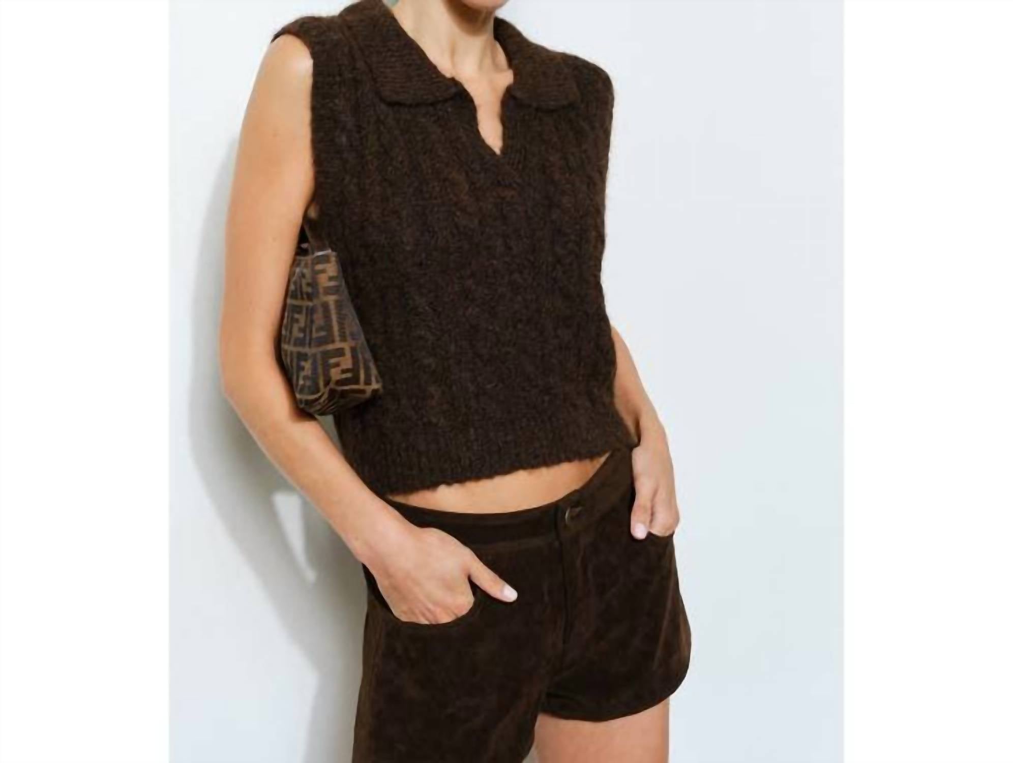 Loucia - Brontë Cable Knit Vest