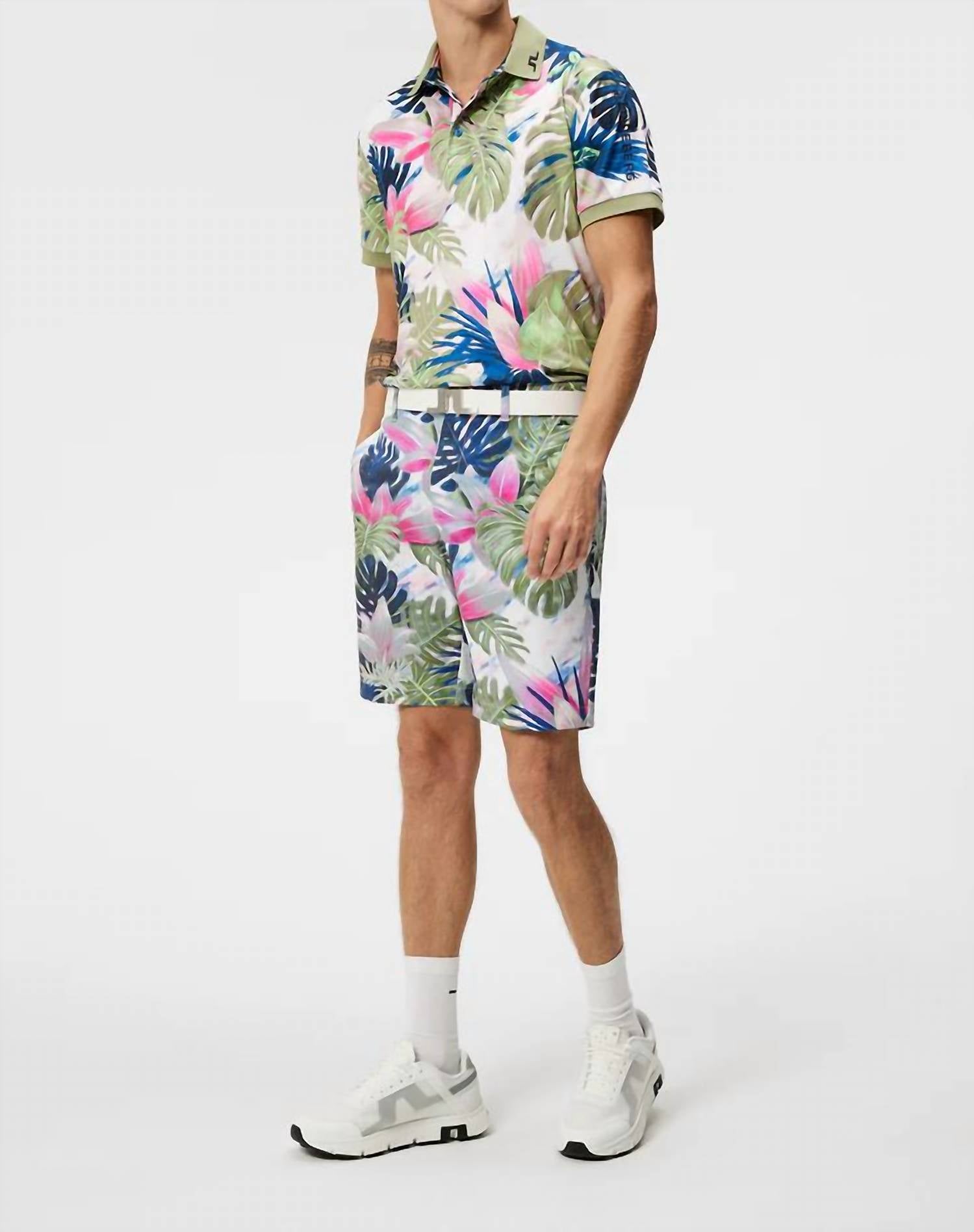 J.Lindeberg - Tour Tech Reg Fit Print Polo Shirt