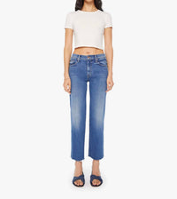 Mother - Mid Rise Rambler Zip Ankle Fray Jeans