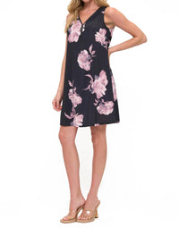 Ariella - Sleeve Flower Zipper Dress