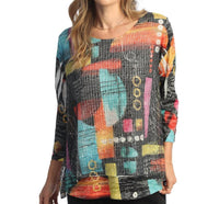 Jess & Jane - Geneva Boucle Mesh Top