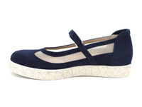 Beautifeel Women's Sher Slip-on Shoes in navy blue nude mesh - women's sandal