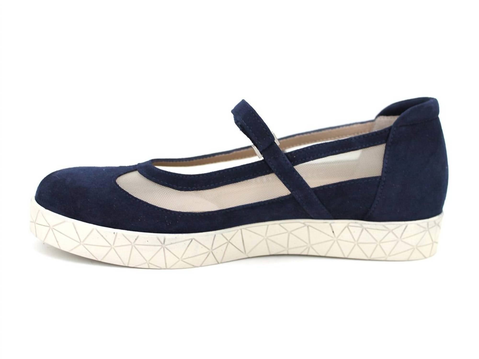 Beautifeel Women's Sher Slip-on Shoes in navy blue nude mesh - women's sandal