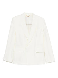 VICTORIA BECKHAM Double Breasted Jacket in ivory - women's jacket - view 4