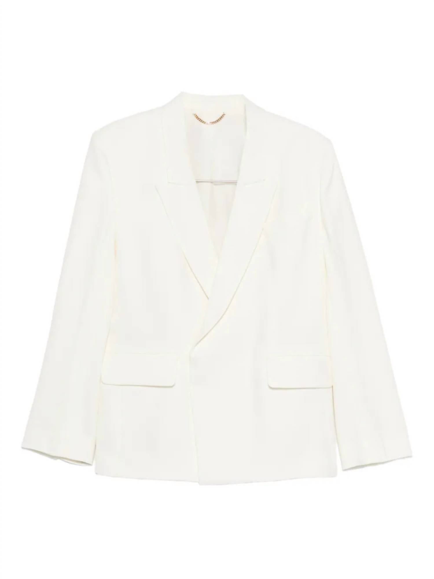 VICTORIA BECKHAM Double Breasted Jacket in ivory - women's jacket - view 4