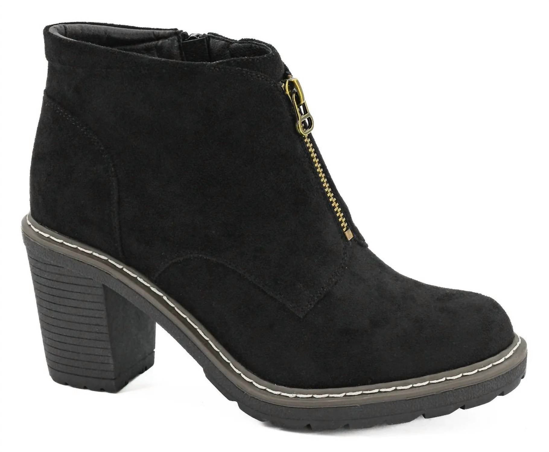 Corkys Footwear Women's Graham Cracker Bootie Shoe in black - women's shoe - detail view