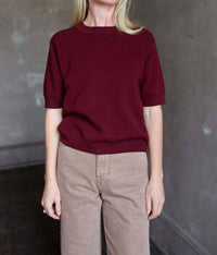 RACHEL COMEY Calibra Top in scarlet - women's t-shirt