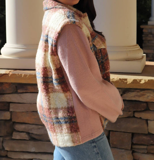 Anniewear - Faux Fur Sweater Jacket