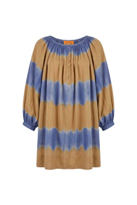 Coniglio - Women's Shirred Half Placket Mini Dress