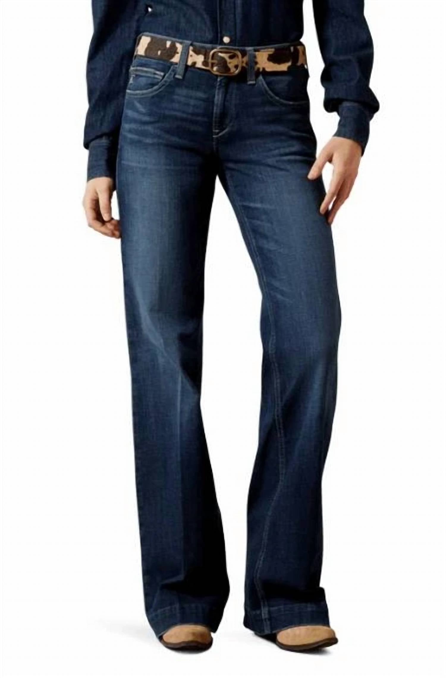 ARIAT Catalaya Perfect Rise Trouser Jeans in plumas - women's jeans