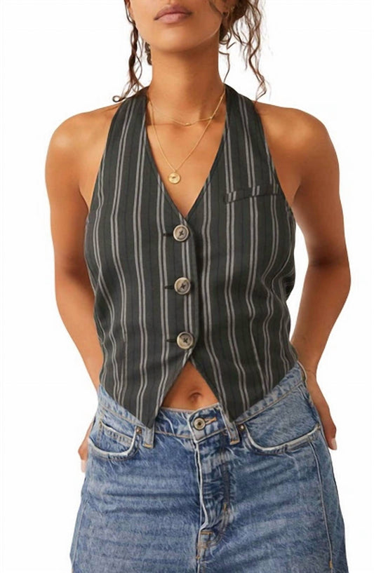 Free People - Striped Halter Vest