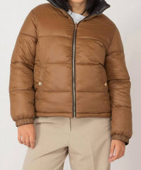 Dex Reversible Puffer Jacket in brown dark brown - women's jacket