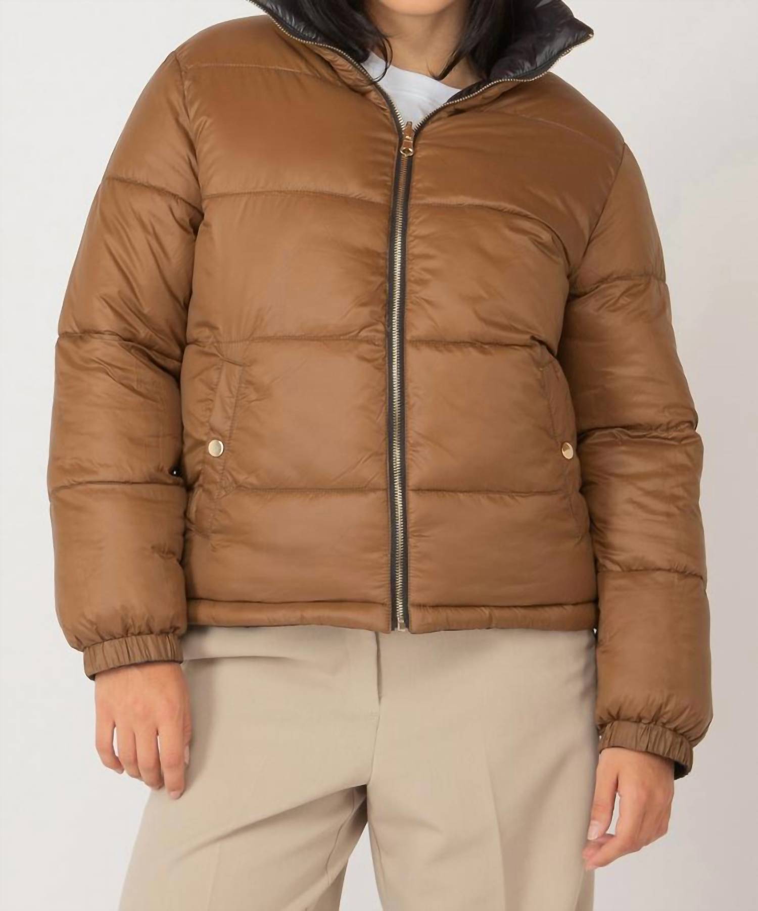 Dex Reversible Puffer Jacket in brown dark brown - women's jacket