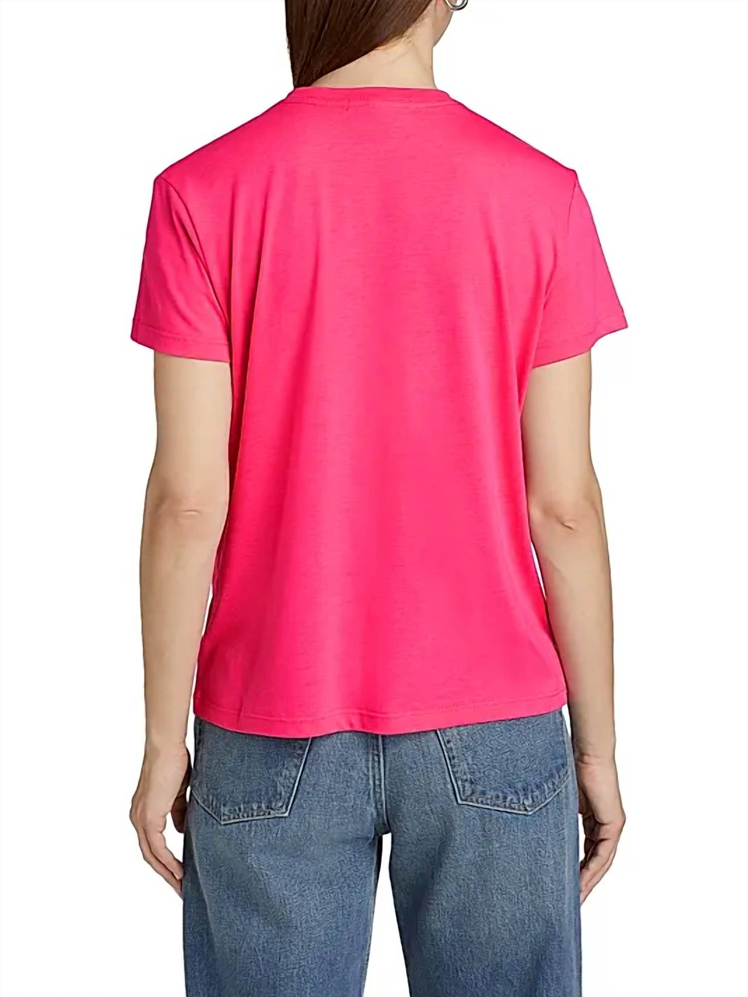 Favorite Daughter Mom Of The Year Tee Shirt in deep pink - women's t-shirt - detail view