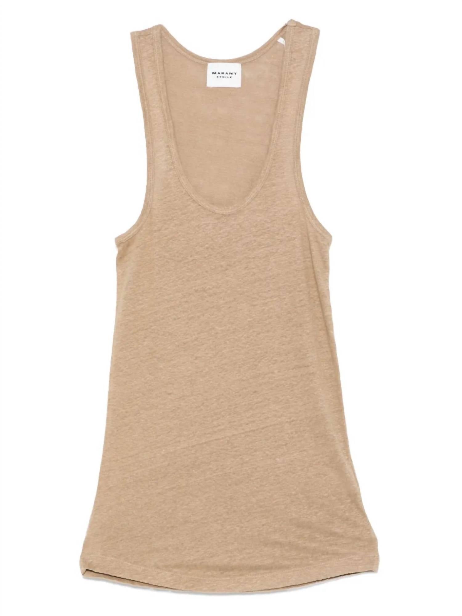 ISABEL MARANT Women's Thea Tank Top in beige - women's tank top