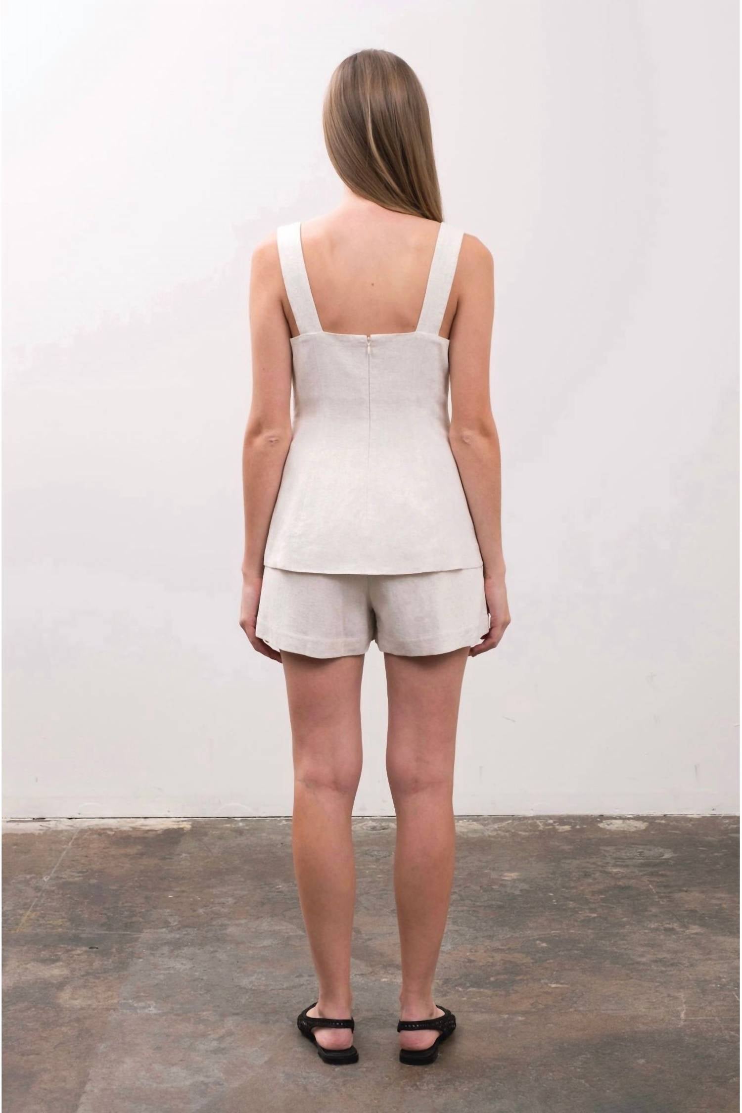 Moon River - Square Neck Linen Top
