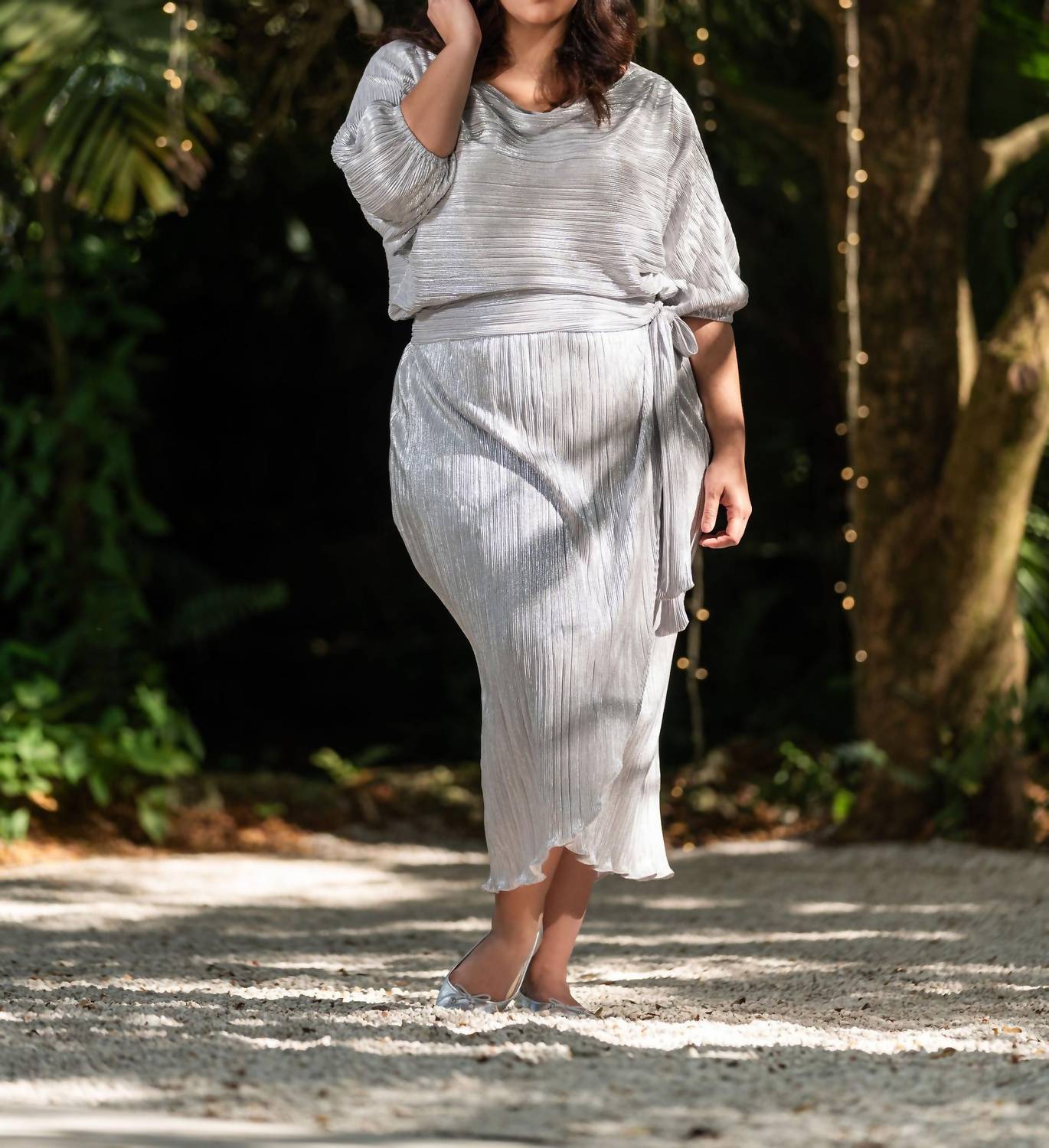 Never Fully Dressed - Plisse Jaspre Wrap Skirt - Plus