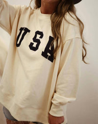By Together - Usa Crewneck Pullover Sweatshirt