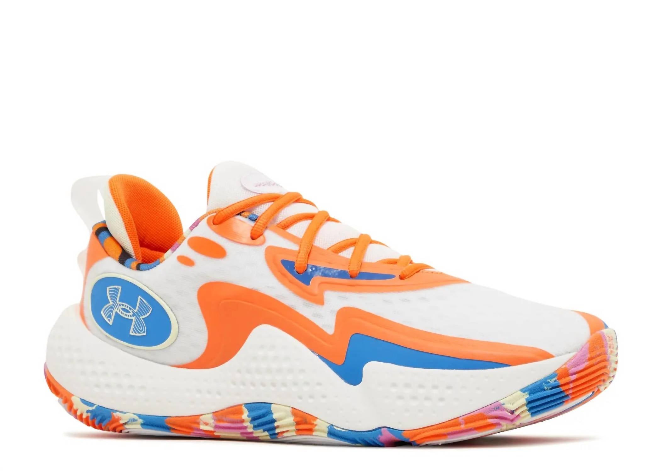 UNDER ARMOUR Men's Spawn 5le Shoes in white citrus blast - men's sneaker
