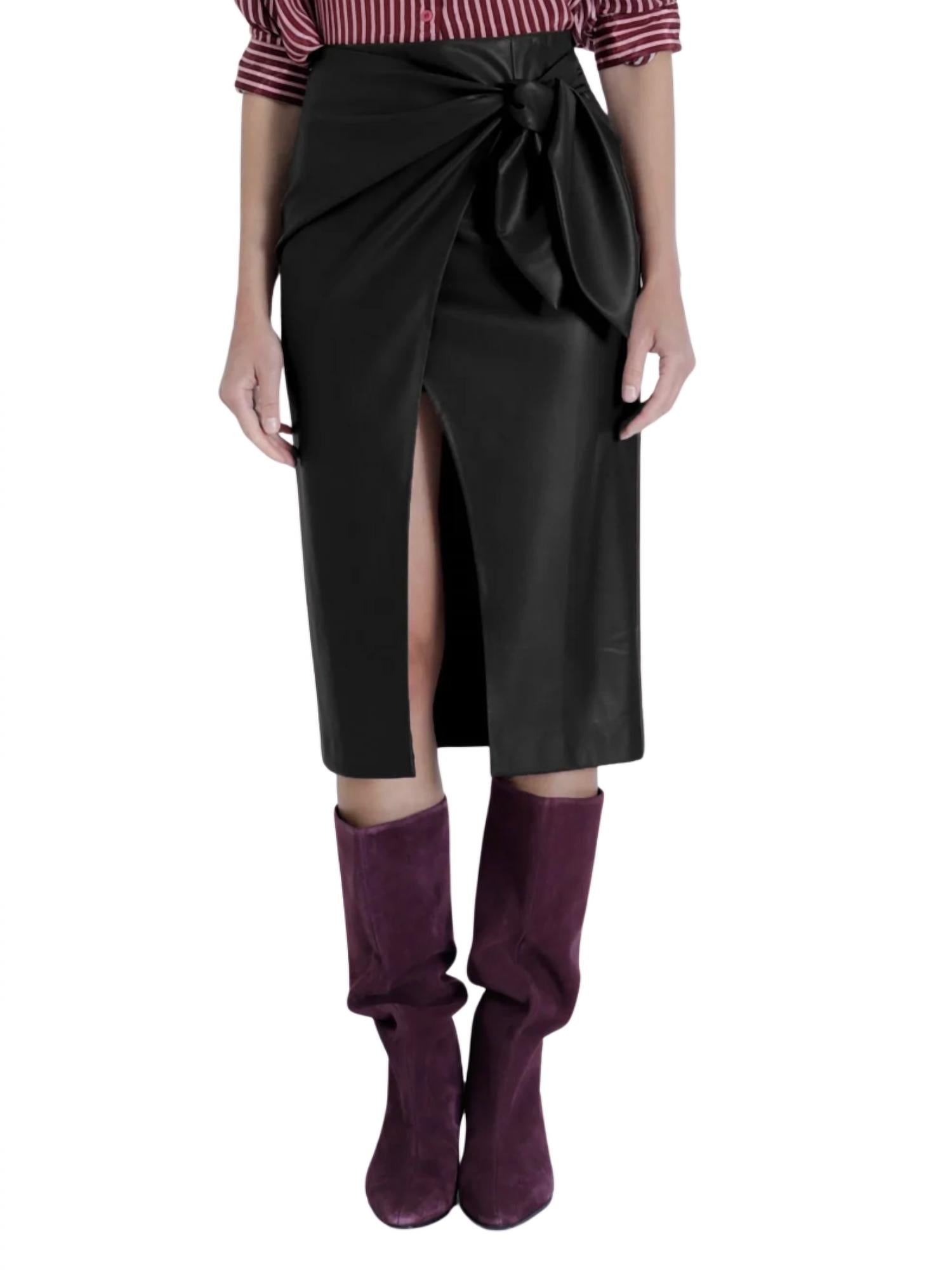 Karina Grimaldi - Sybill Vegan Leather Skirt