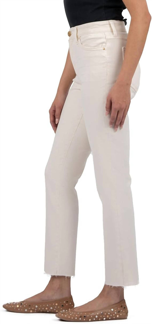 Kut From The Kloth - Reese High Rise Straight Leg Raw Hem Jean