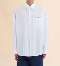 Marni - Poplin Shirt with Peeping Logo